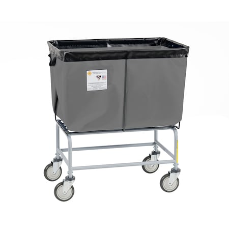 R&B Wire Products Elevated Basket Truck, Vinyl, 6 Bushel, Gray 466G